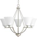 Progress Lighting Brushed Nickel 5 Light 100W Chandelier 