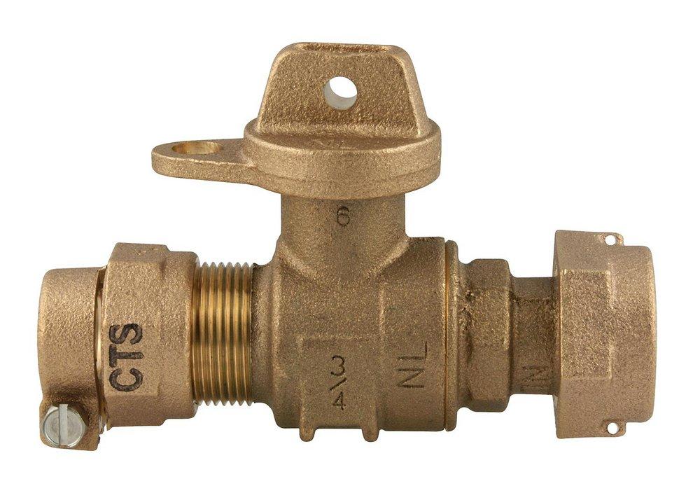 Ford Meter Box 1 x 3/4 in. Brass Straight Ball Meter Valve 