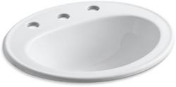 20-1/4 in. Drop-in Oval Vitreous China Bathroom Sink in White