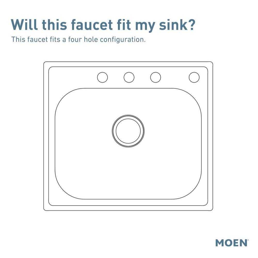 Moen Polished Chrome Two Handle Kitchen Faucet 
