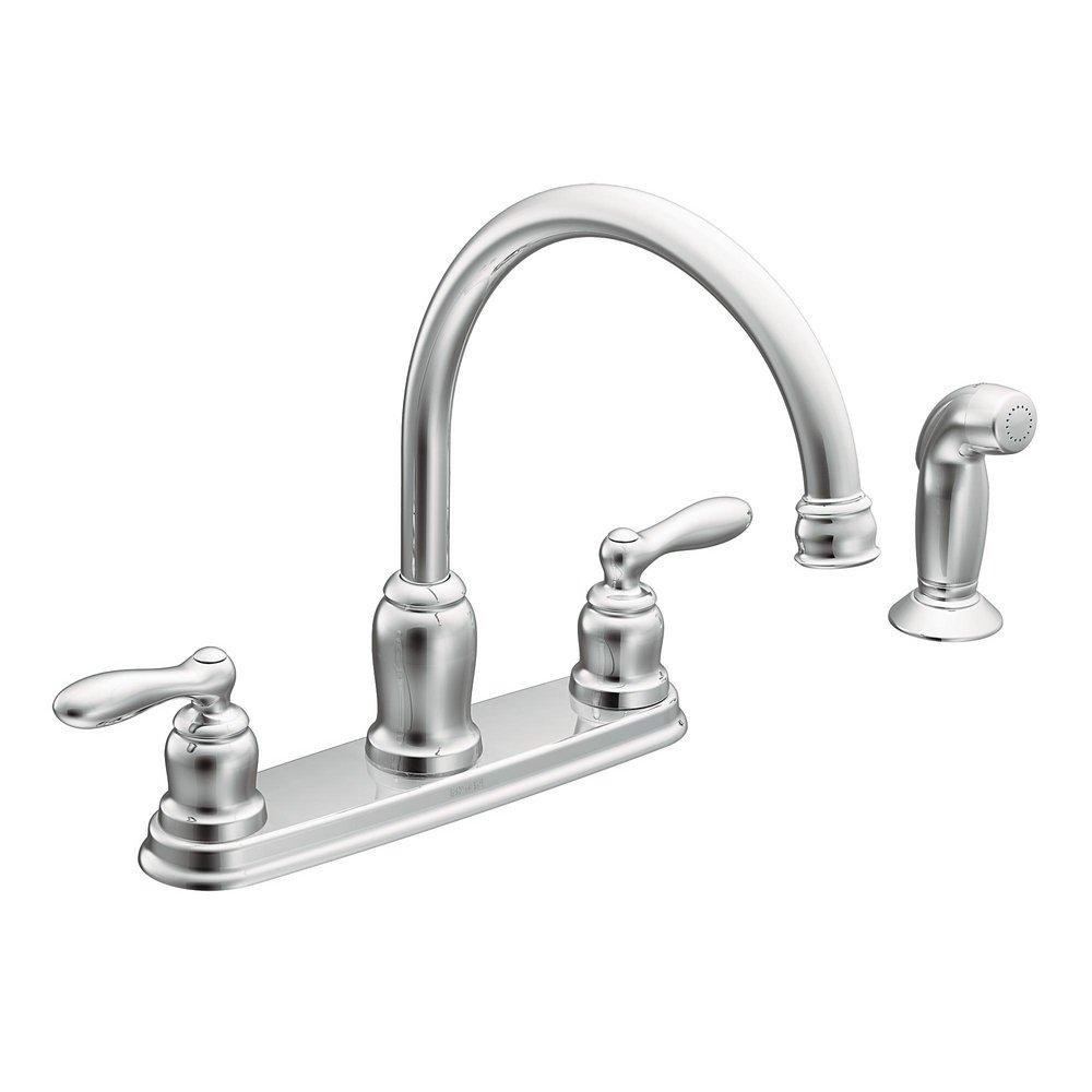 Moen Polished Chrome Two Handle Kitchen Faucet 