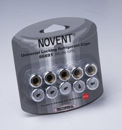 10-Pack Thread Novent Refrigerant Cap in Silver