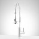 Signature Hardware Polished Chrome Single Handle Kitchen Faucet with Pull Down Spring Spout 