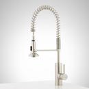 Signature Hardware Stainless Steel Single Handle Kitchen Faucet with Pull Down Spring Spout 