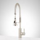 Signature Hardware Stainless Steel Single Handle Kitchen Faucet with Pull Down Spring Spout 