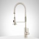 Signature Hardware Stainless Steel Single Handle Kitchen Faucet with Pull Down Spring Spout 