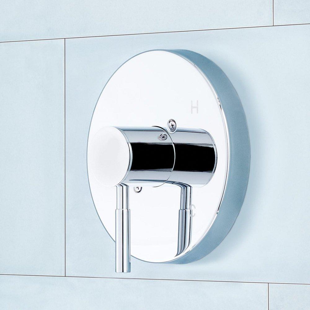 Signature Hardware Polished Chrome Single Lever Handle Dual Function Pressure Balancing Valve Trim 