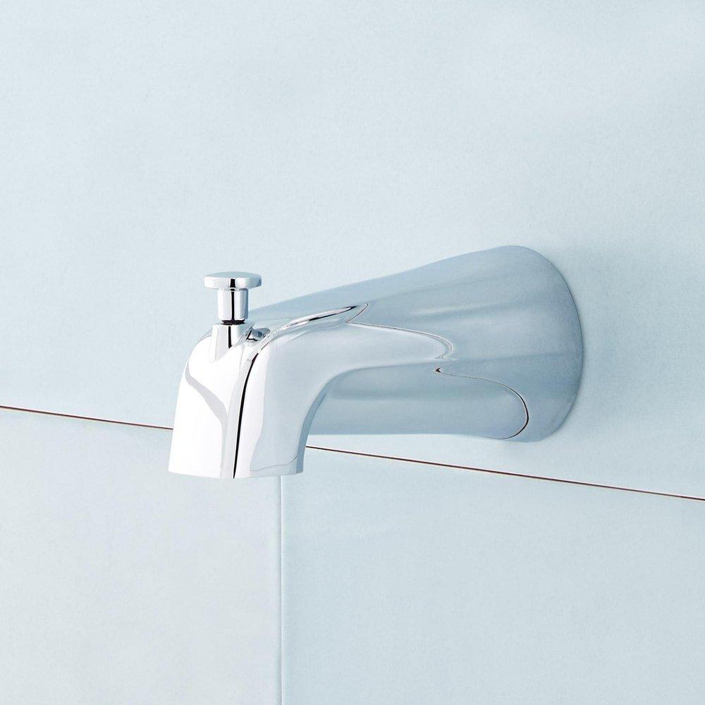 Signature Hardware Polished Chrome 5-7/16 in. Diverter Tub Spout 