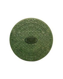 18 in. Plain End Riser Lid in Green
