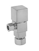 5/8 x 3/8 in. Compression Square Angle Supply Stop Valve in Brushed Nickel