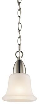 100W 1-Light Mini Pendent in Brushed Nickel
