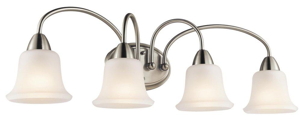 Kichler Lighting Brushed Nickel 100W 4-Light Bath Vanity Fixture 