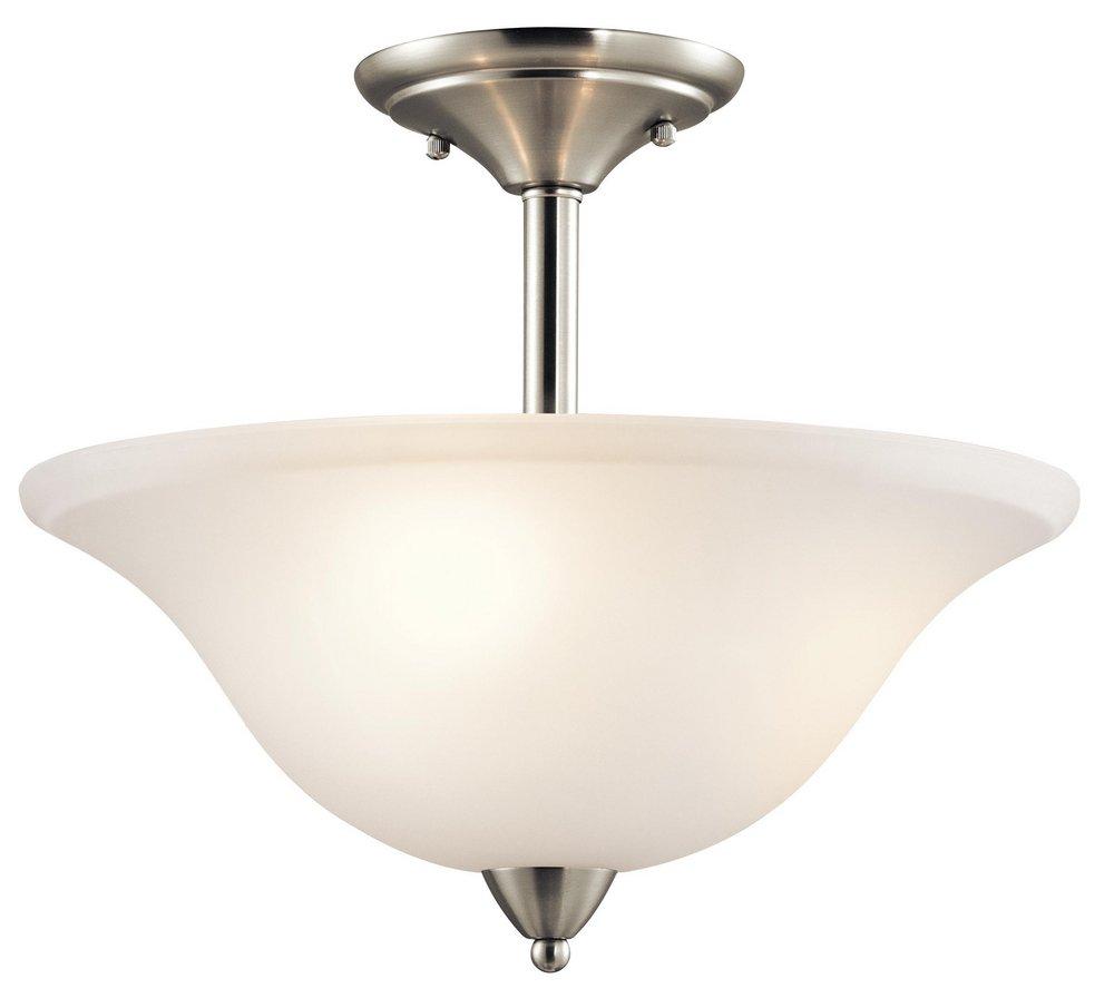 Kichler Lighting Brushed Nickel 100W 3-Light Ceiling Light Fixture 