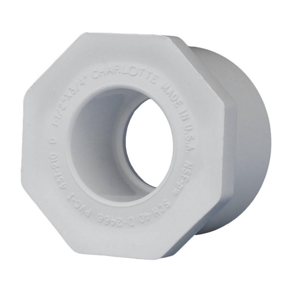 White PVC Schedule 40 Bushing 