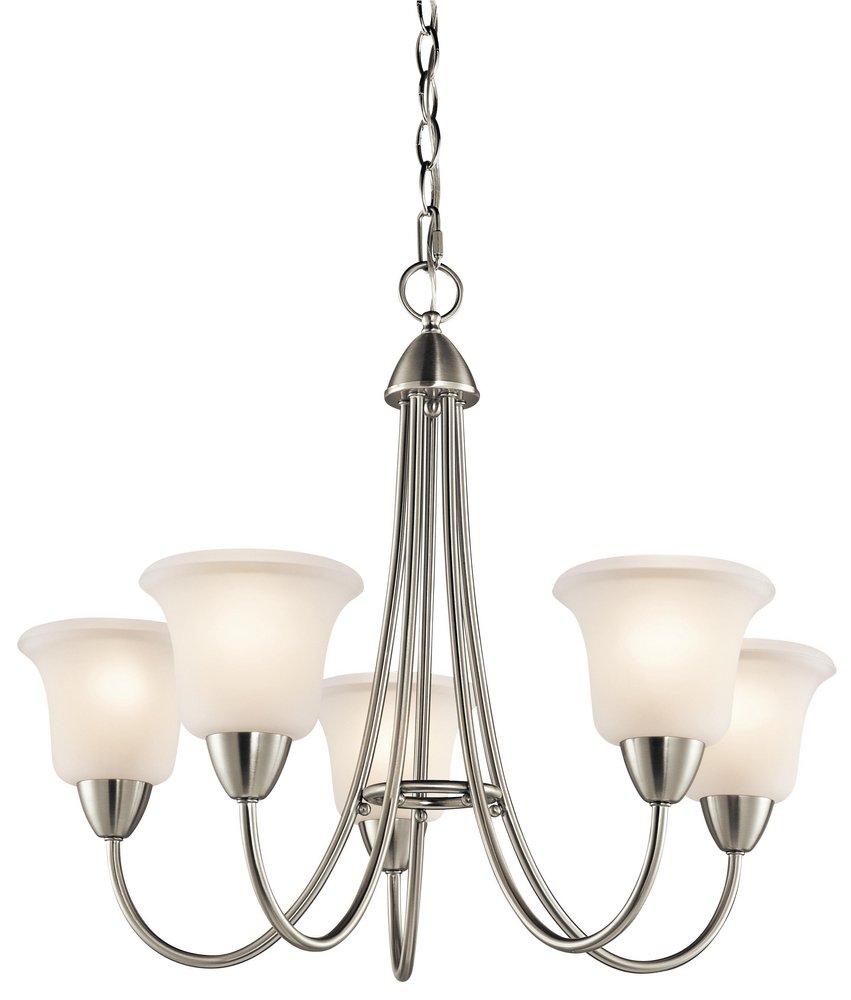 Kichler Lighting Brushed Nickel 21 in. 100W 5-Light Medium Chandelier 