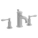 Widespread Bathroom Sink Faucet with Double Lever Handle in Stainless Steel - PVD