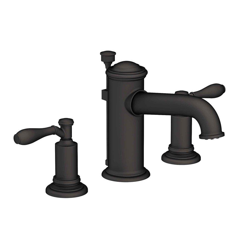 Newport Brass Flat Black Two Handle Widespread Bathroom Sink Faucet 