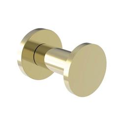 Single Robe Hook in Uncoated Polished Brass