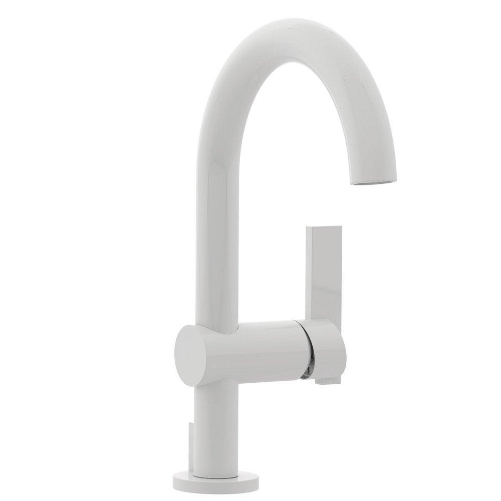 Newport Brass White Single Handle Monoblock Bathroom Sink Faucet 