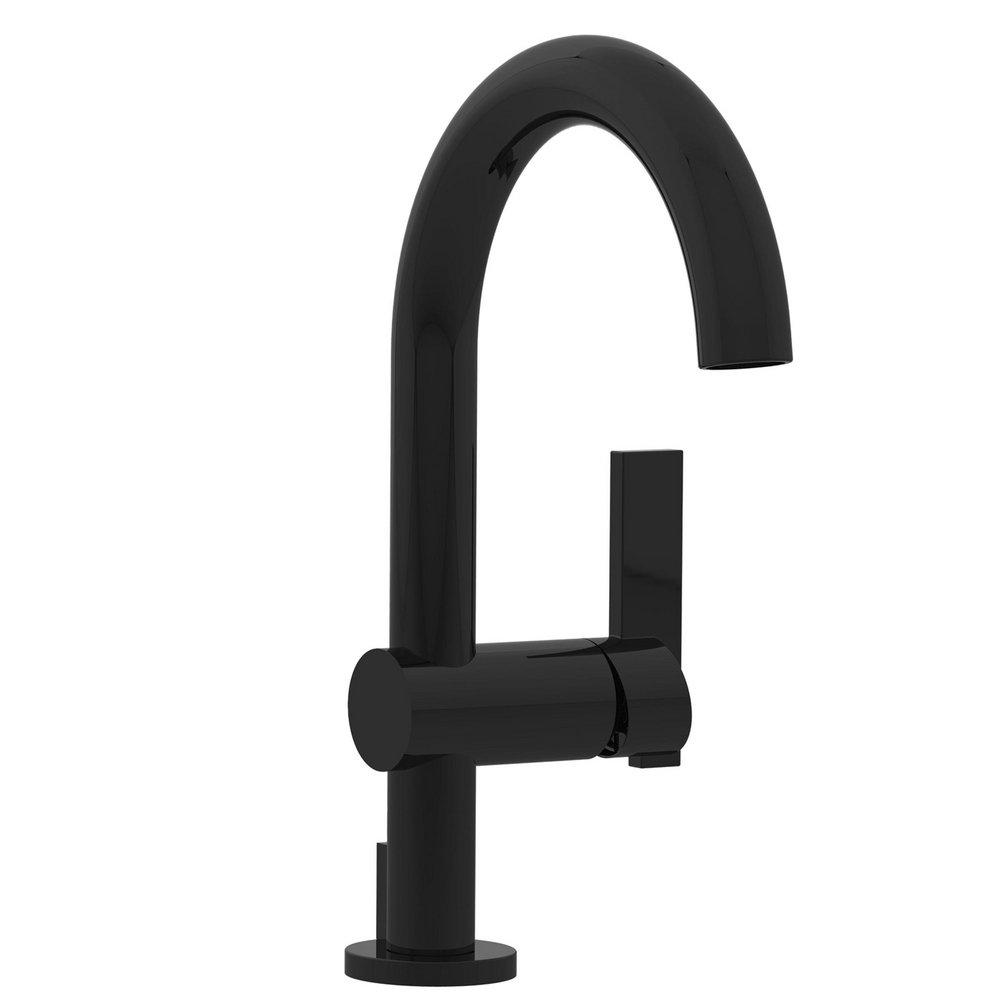 Newport Brass Gloss Black Single Handle Monoblock Bathroom Sink Faucet 