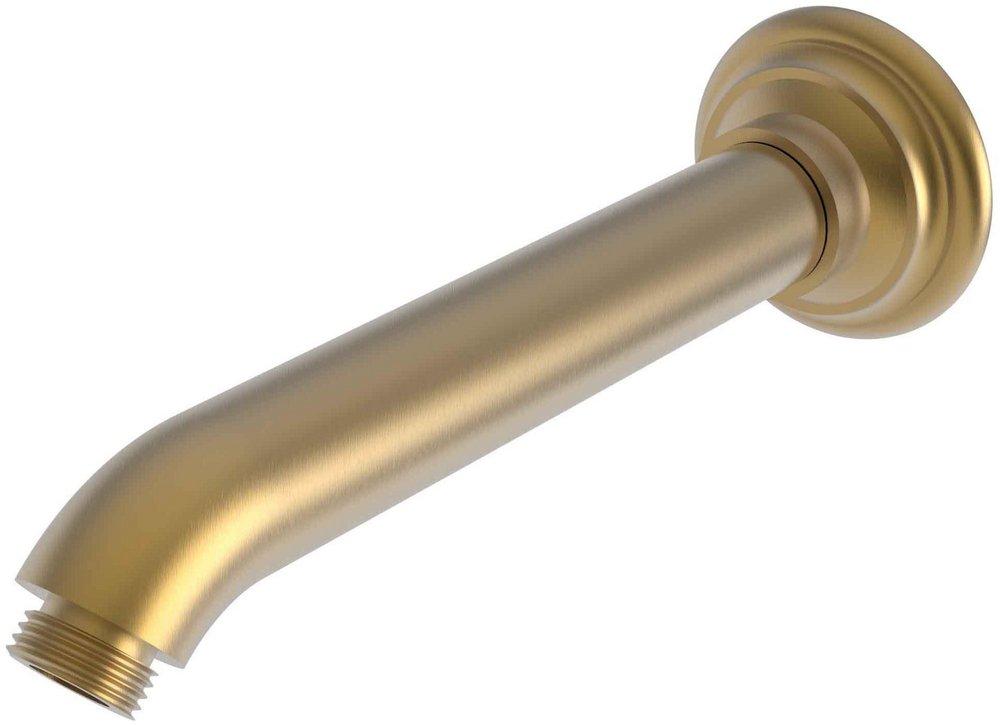 Newport Brass Satin Bronze - PVD 1/2 x 8 in. NPT Solid Brass Shower Arm and Flange 