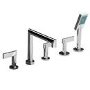 Newport Brass Polished Nickel - Natural 1.8 gpm Deck Mount Roman Tub Faucet Trim with Triple Lever Handle 