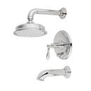 Pressure Balance Tub and Shower Trim with Single Lever Handle in Polished Chrome