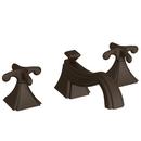 Widespread Bathroom Sink Faucet with Double Cross Handle in Oil Rubbed Bronze - Hand Relieved