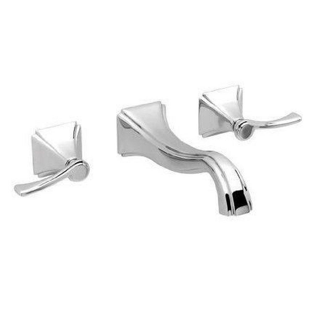 Newport Brass Polished Nickel - Natural Two Handle Wall Mount Bathroom Sink Faucet 