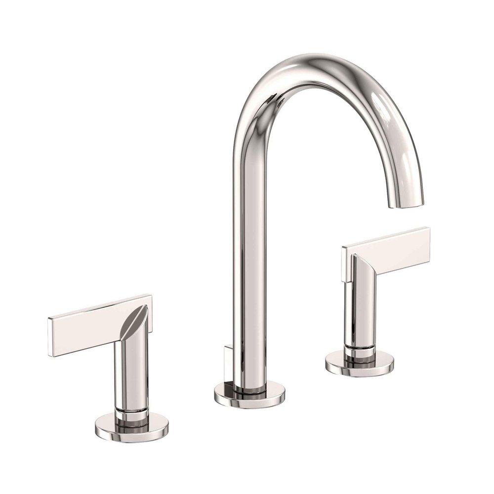 Newport Brass Polished Nickel - Natural Two Handle Widespread Bathroom Sink Faucet 