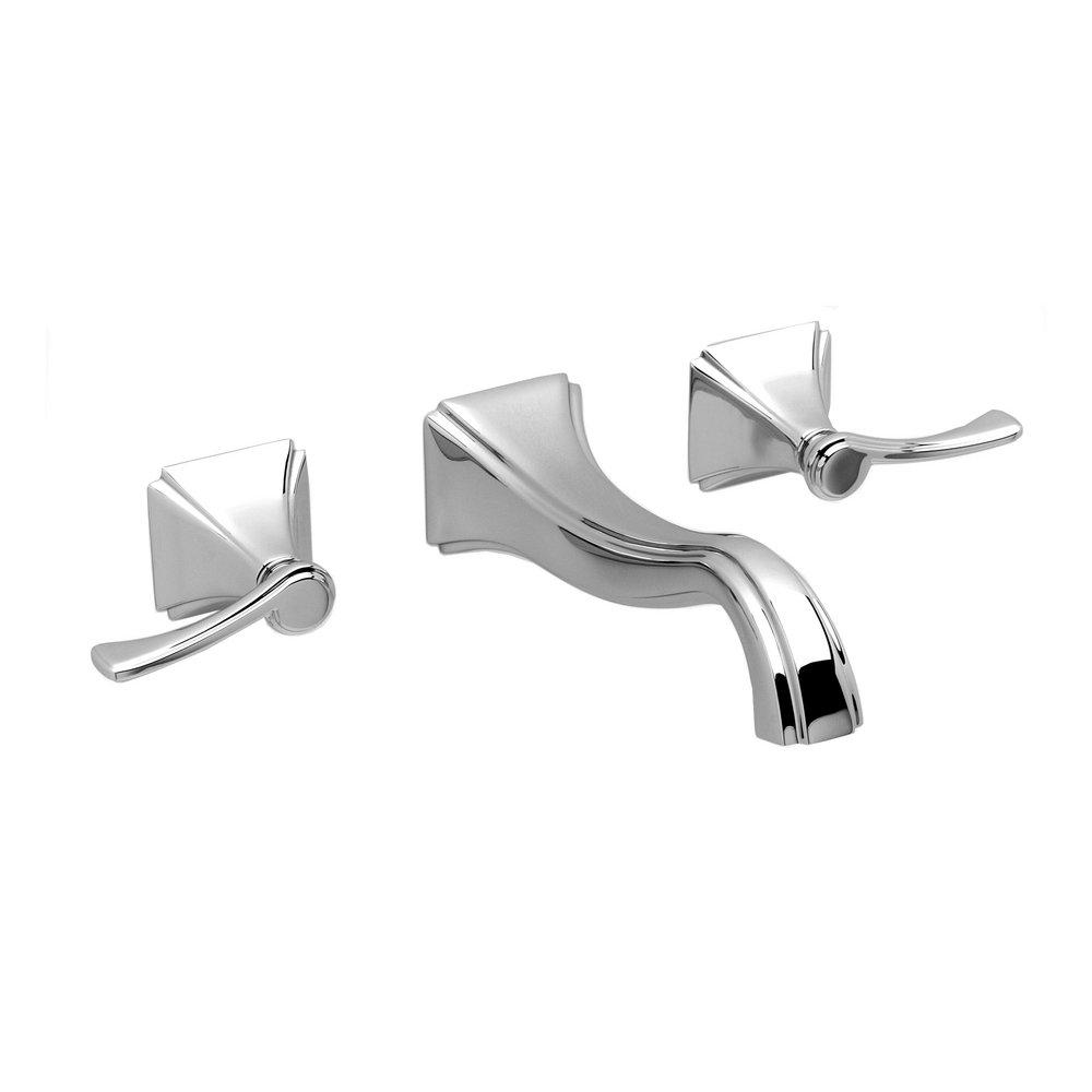 Newport Brass Polished Chrome Two Handle Wall Mount Bathroom Sink Faucet 
