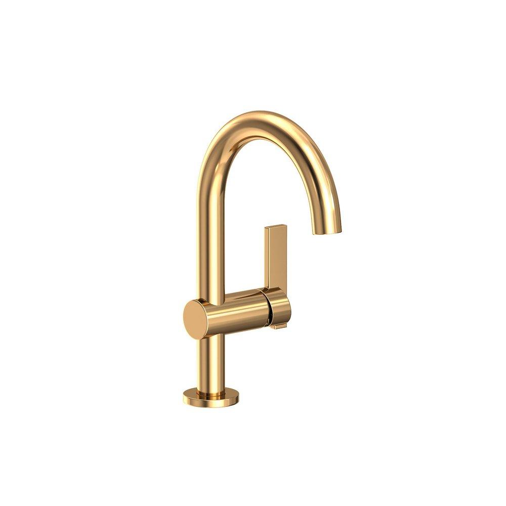 Newport Brass Uncoated Polished Brass - Living Single Handle Monoblock Bathroom Sink Faucet 