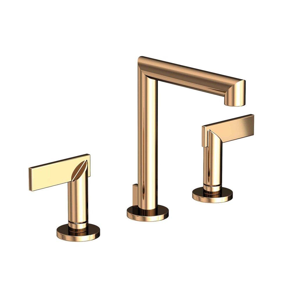 Two Handle Widespread Bathroom Sink Faucet in French Gold - PVD 