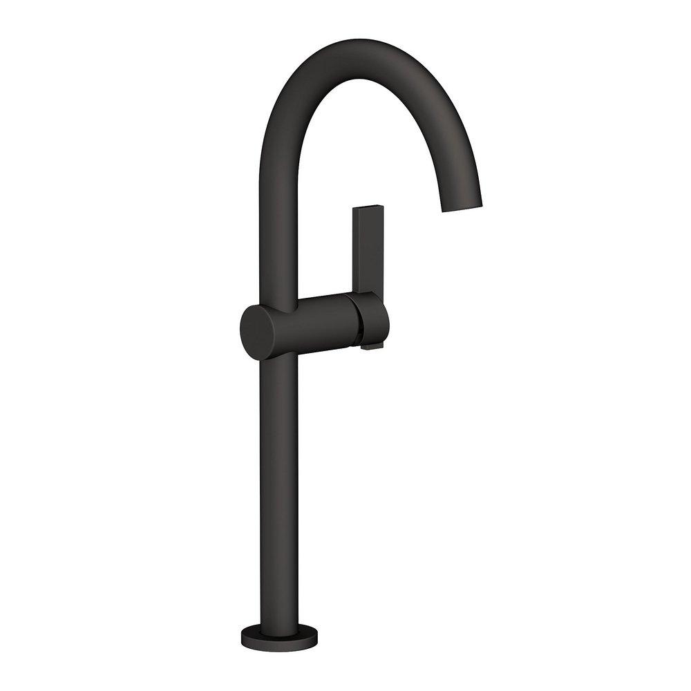 Newport Brass Flat Black Single Handle Monoblock Bathroom Sink Faucet Lever Handle 