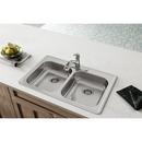 Dayton Satin 33 x 21-1/4 in. Stainless Steel Double Bowl Drop-in Kitchen Sink in Satin 