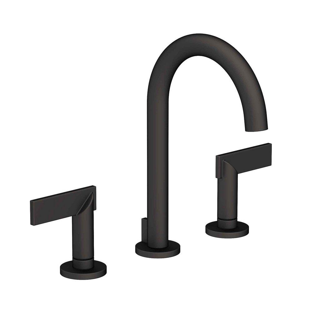 Newport Brass Flat Black Two Handle Widespread Bathroom Sink Faucet 