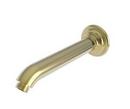 1/2 x 8 in. NPT Solid Brass Shower Arm in Uncoated Polished Brass - Living