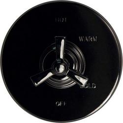 Single Handle Pressure Balancing Valve Trim in Flat Black