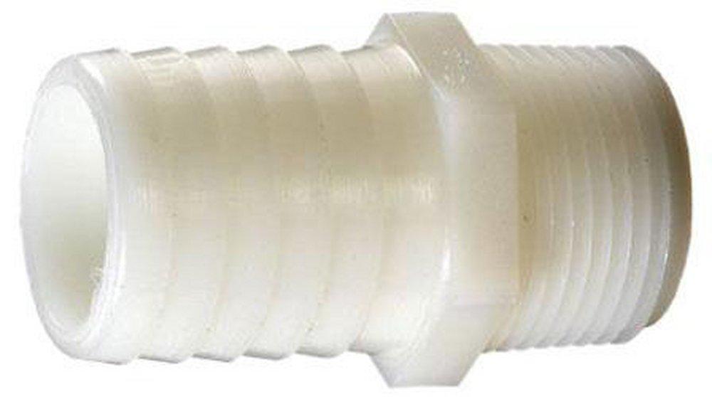 Dixon Valve & Coupling White Hose Shank x MNPT Reducing Straight Nylon Hose Barb 