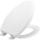 Bemis White Elongated Closed Front with Cover 