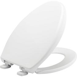 Elongated Closed Front Toilet Seat with Cover in White
