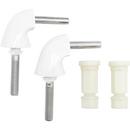 Bemis White Plastic Stainless Steel Hinges & Nuts 