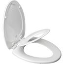 Bemis White Molded Wood Elongated Closed Front With Cover Toilet Seat 
