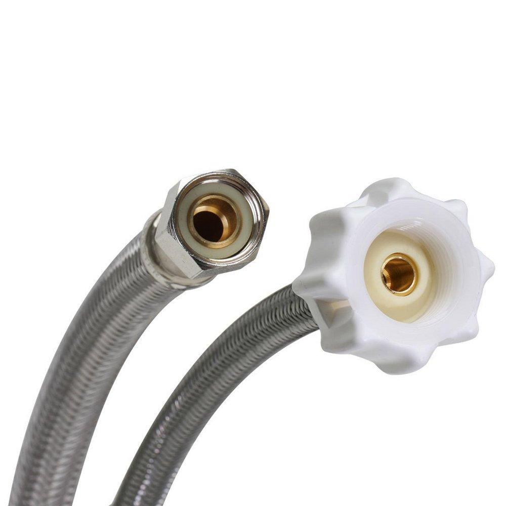 Fluidmaster Stainless Steel Compression x Ballcock Stainless Steel Toilet Connector 