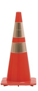 36 in. Standard Traffic Cone with Reflective Collars 10 lb