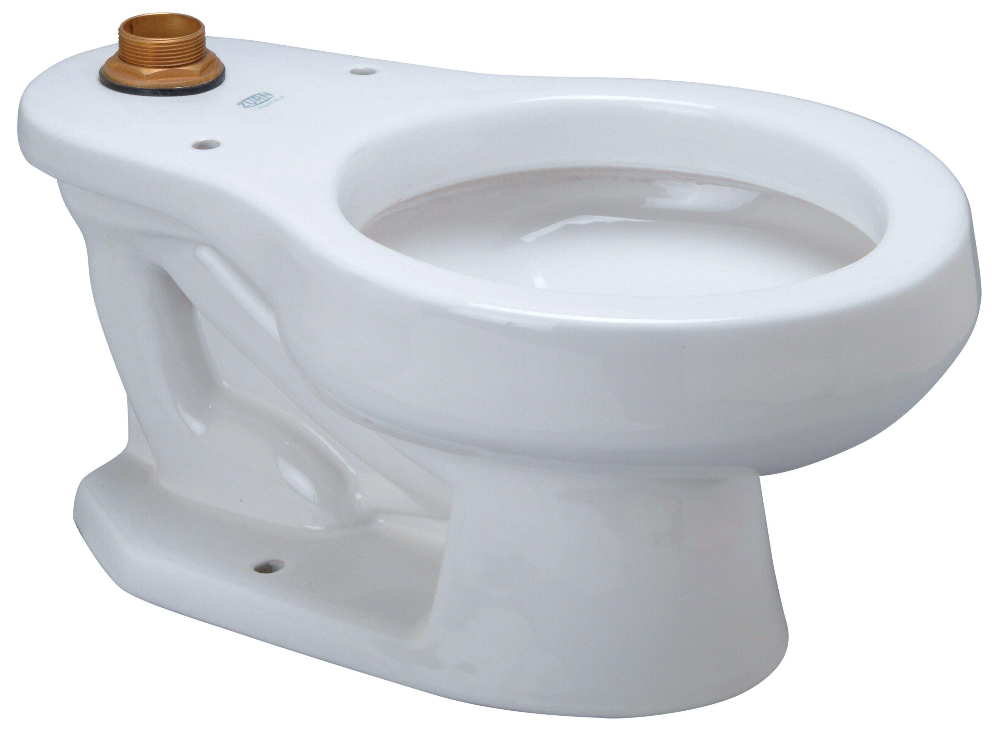 Zurn White Elongated Floor Mount Toilet Bowl 