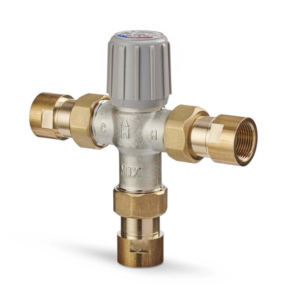 Resideo Metallic Union Threaded Hydronic Mixing Valve Nickel Plated Brass, Rubber and Plastic 150 psi 