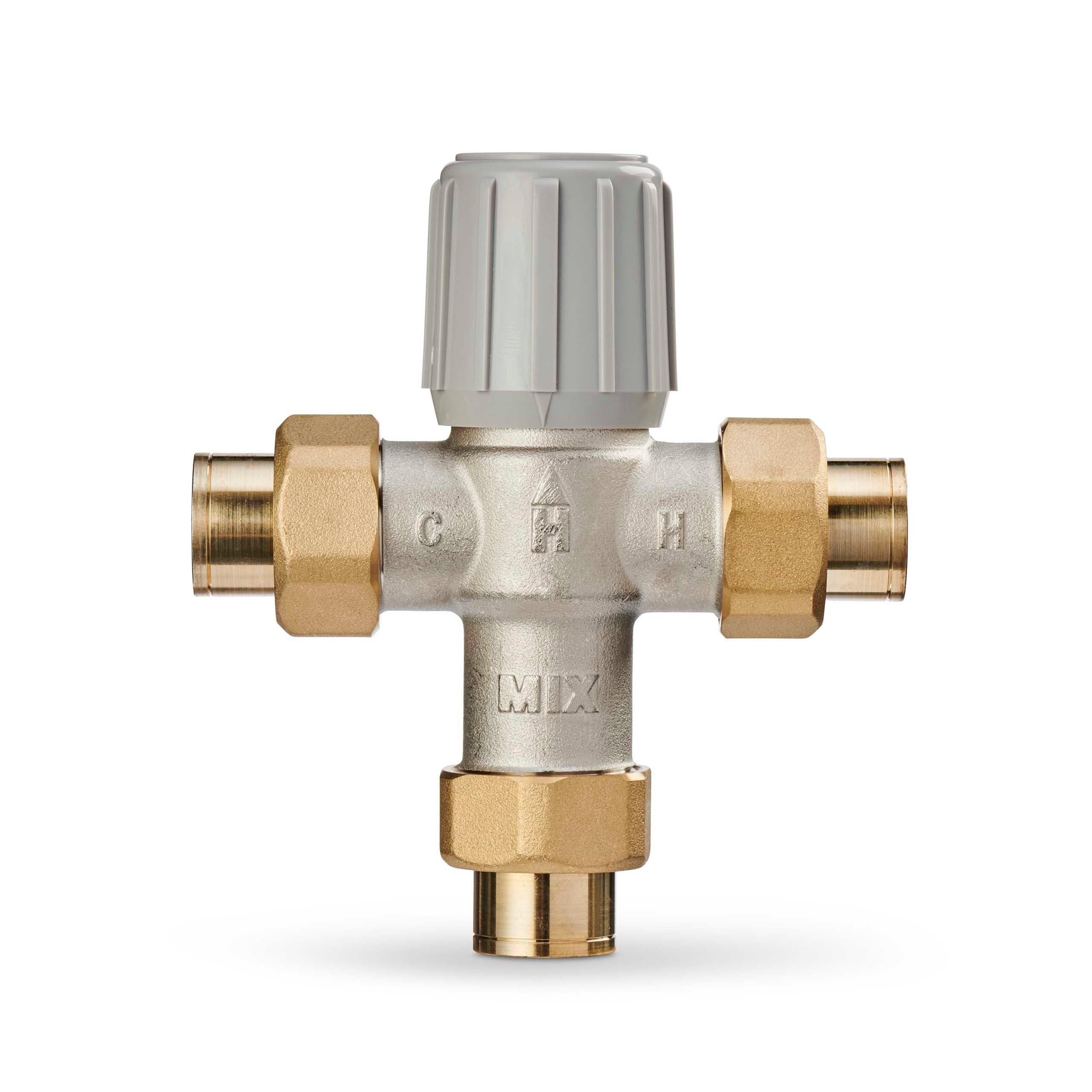 Resideo Metallic Union Sweat 70- 145F Mixing Valve 
