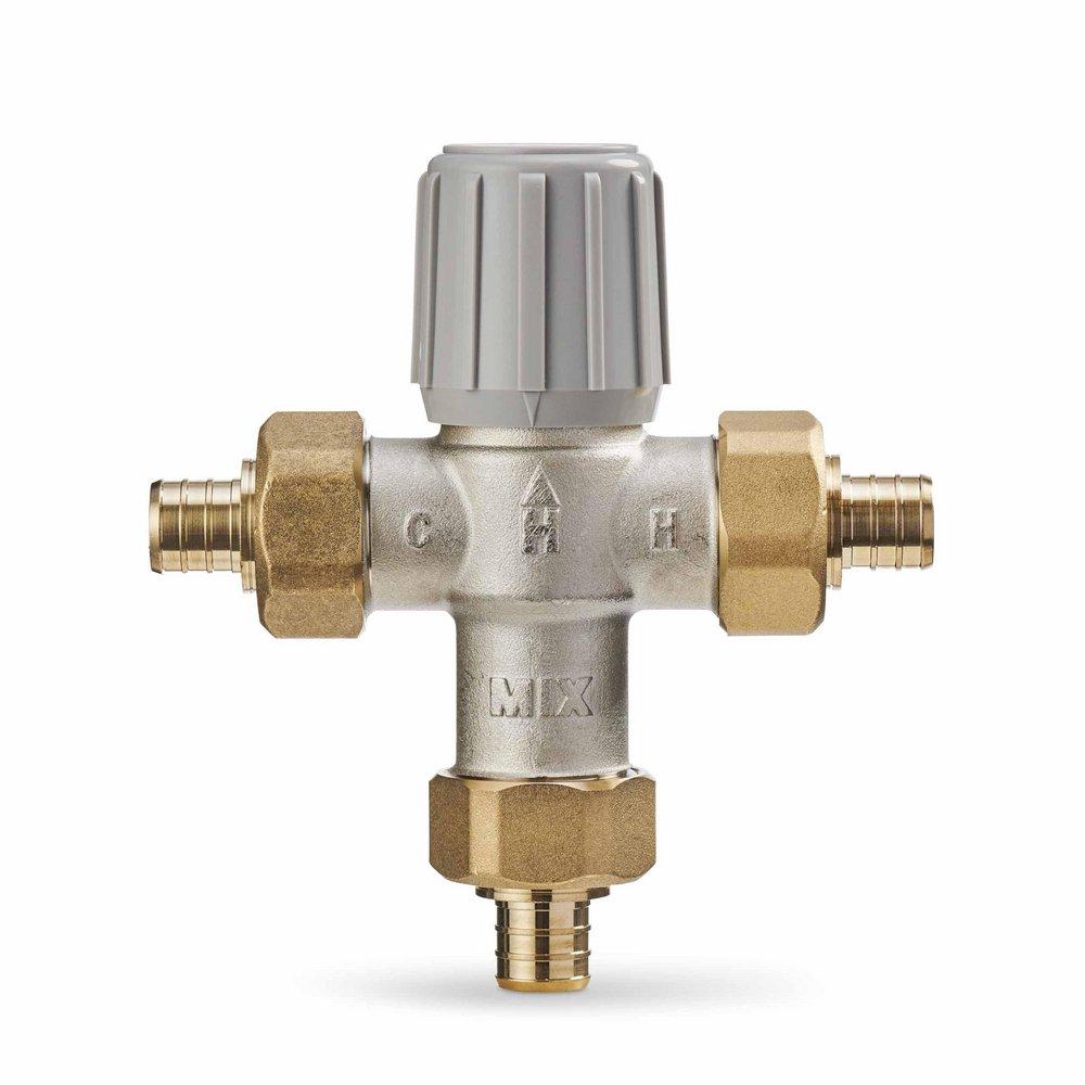 Resideo Metallic Union PEX Hydronic Mixing Valve Nickel Plated Brass, Rubber and Plastic 150 psi 