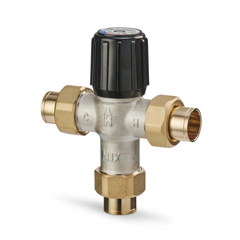 Resideo Metallic Union Sweat Hydronic Mixing Valve Nickel Plated Brass, Rubber and Plastic 150 psi 